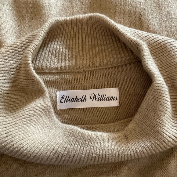 Elisabeth Williams Sweater Large Tan Acrylic - Picture 3 of 7